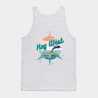 Key West Exploding Retro Vintage Sunset Tank Top